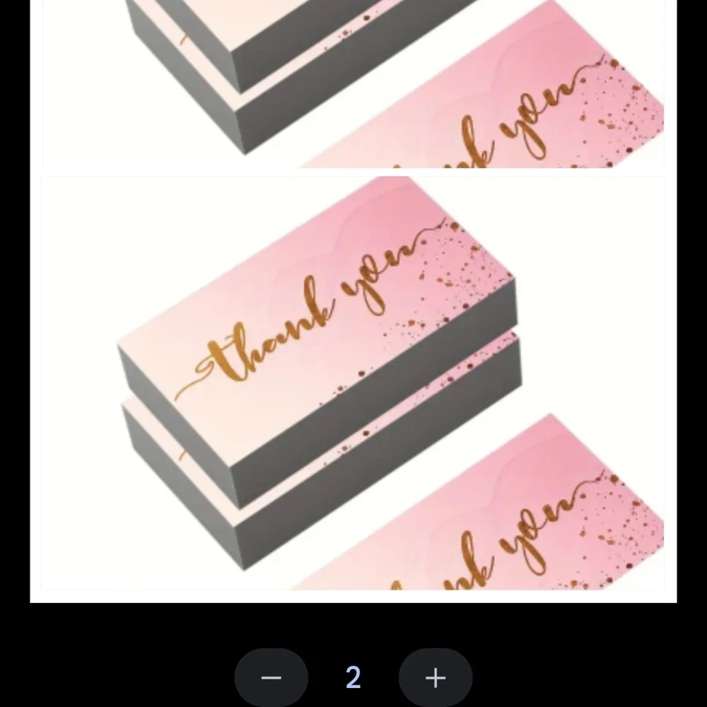 50 Pink and Gold Thank You Gift Boxes
